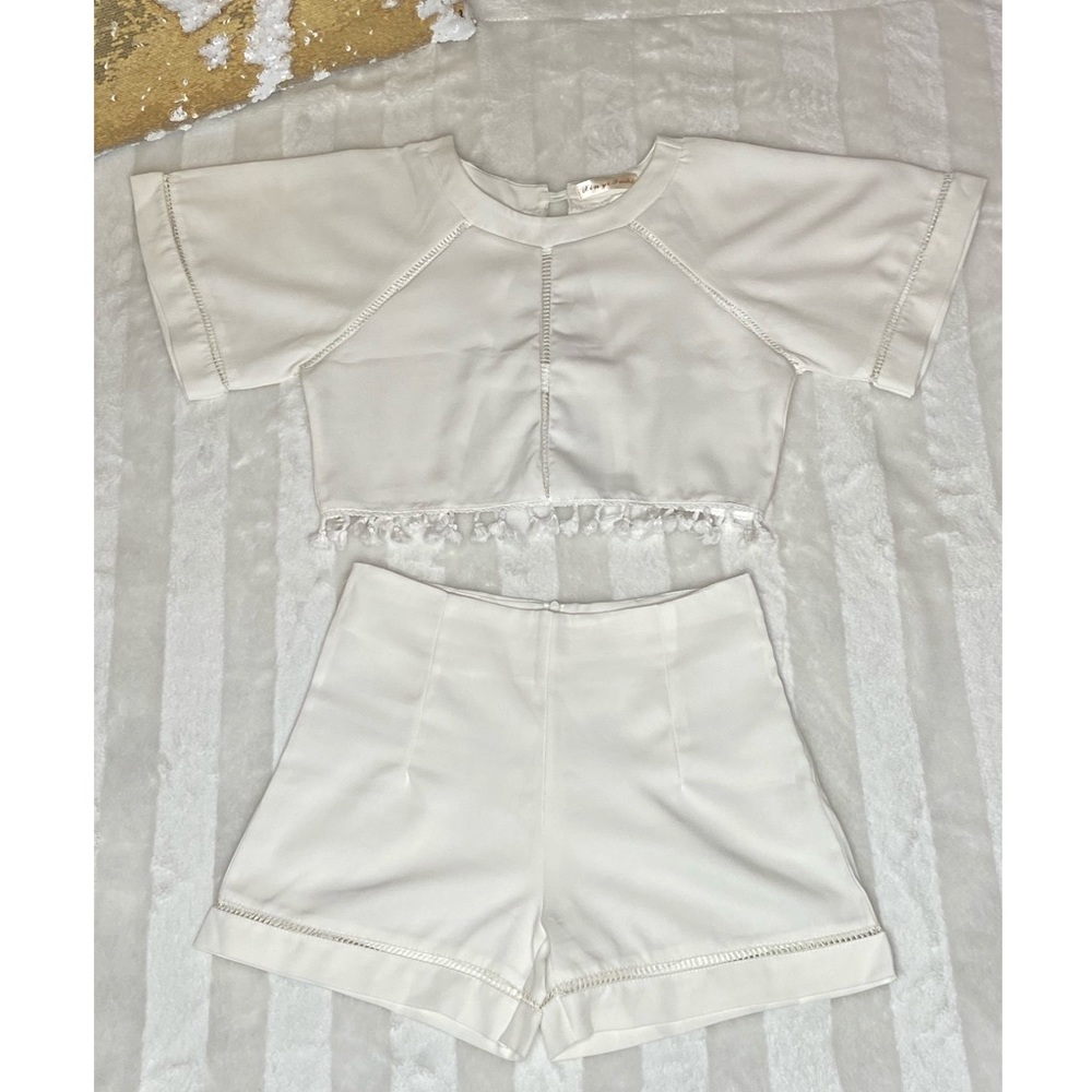 Women’s Two Piece Boho Crop Top & Shorts Set